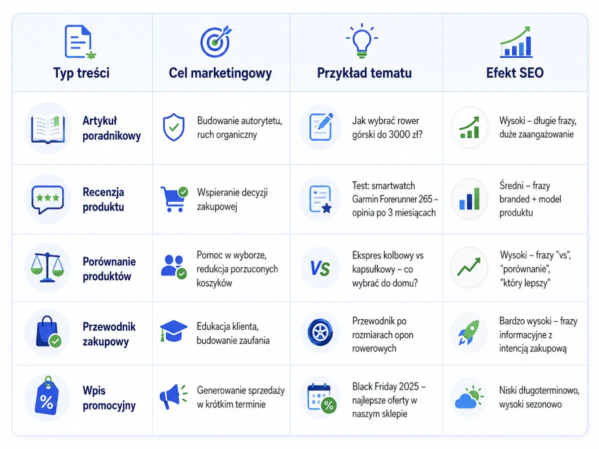 Content marketing na blogu sklepu internetowego