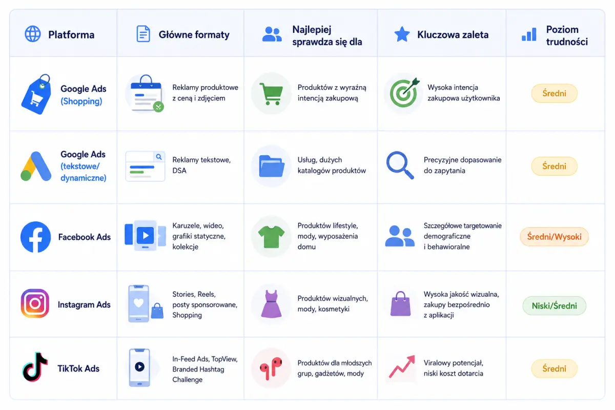 Facebook Ads i TikTok Ads w e-commerce