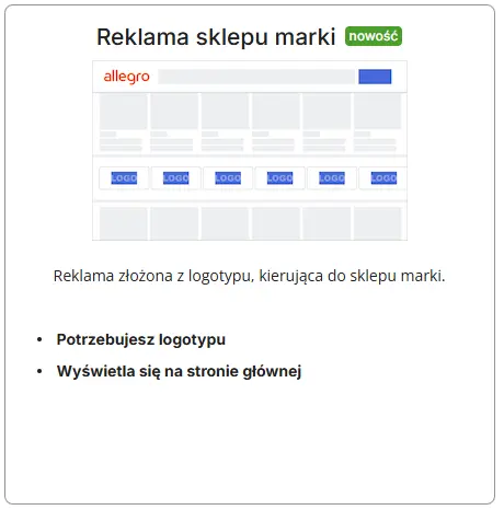Reklama sklepu marki