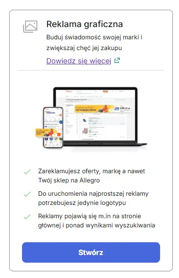 Panel Allegro Ads - przykład reklamy graficznej