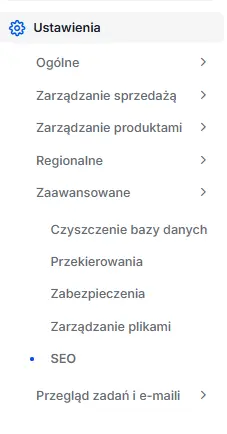 Ustawienia podstawowe SEO w panelu Shoper