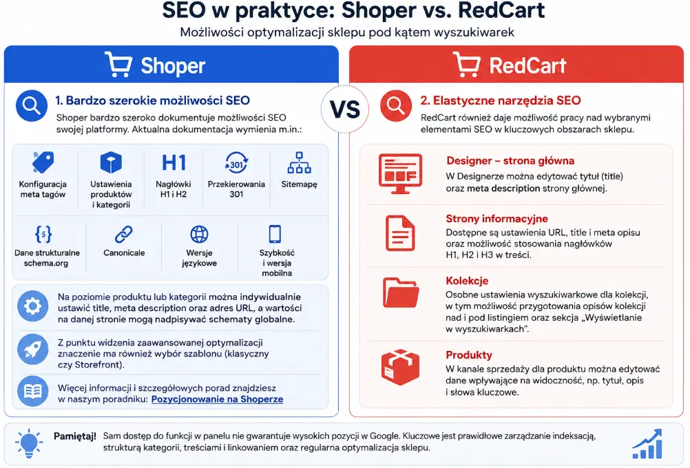 SEO w RedCart i Shoper