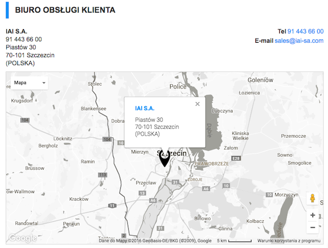 Integracja z Google Maps w panelu IdoSell