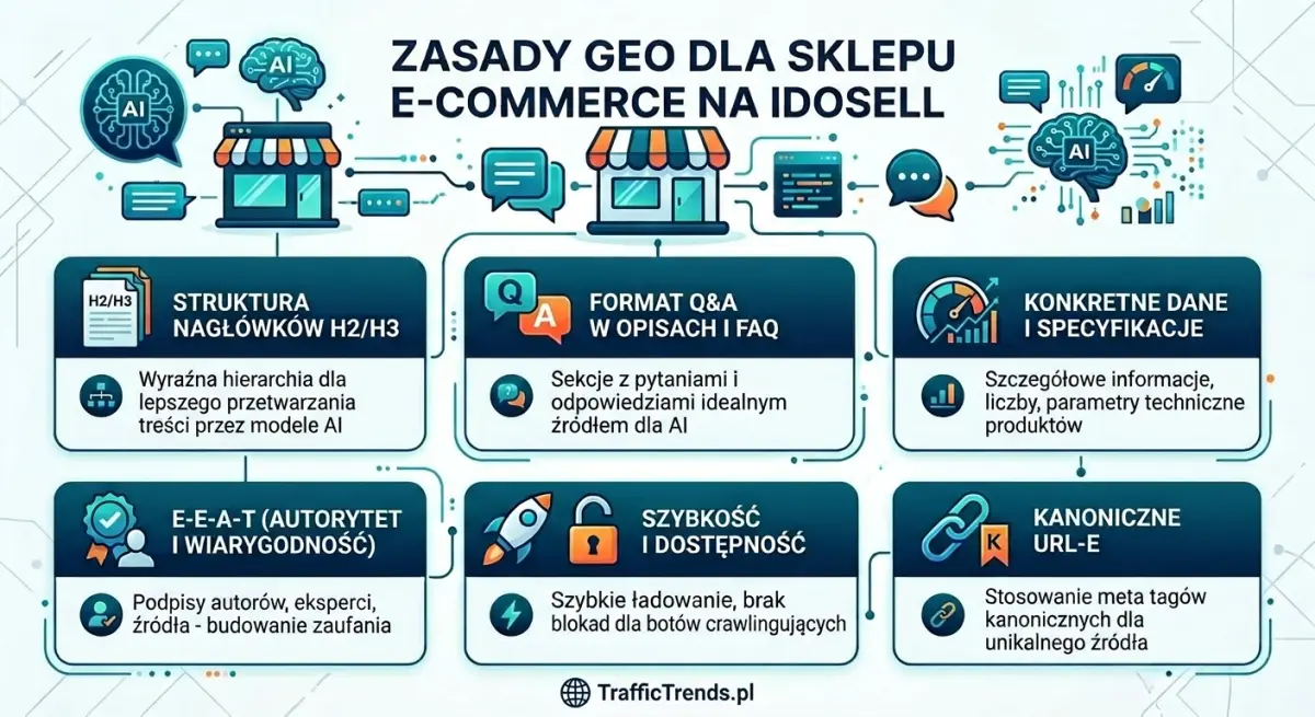 Infografika - Zasady GEO dla sklepu e-commerce na IdoSell