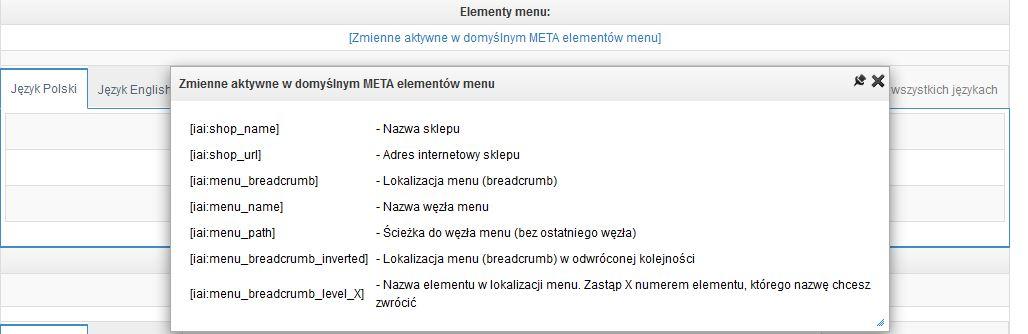 Ustawienia meta tagów w panelu IdoSell