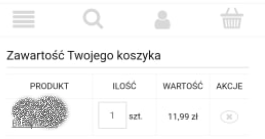 zawartosc koszyka
